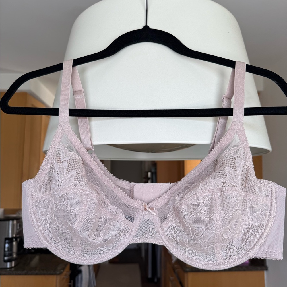 SHECURVE-Full Coverage Lace Minimizer Bra - Petal